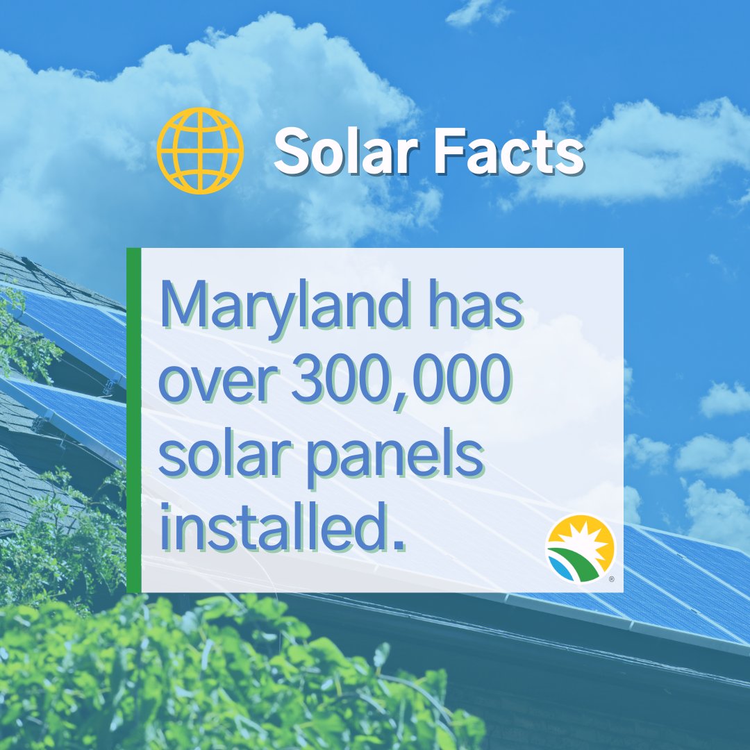 MCGreenBank's tweet photo. #DidYouKnow Maryland generates enough clean energy to power thousands of homes and reduce carbon emissions by millions of pounds each year?
Thanks to #SolarFactFriday, now you know!
Thinking of going #solar? Visit our website, https://t.co/DhcZIpKvjm, to learn more. https://t.co/omUcvIq60Q