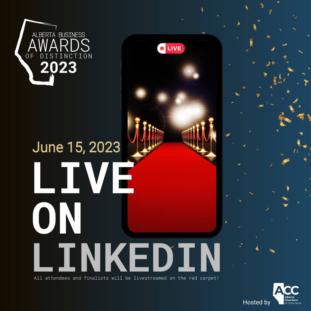 Save the date!🎉Can't be there in person? Don't worry, we've got you covered! Join us on LinkedIn for an exclusive livestream of the red carpet, bringing you all the excitement, style, and magic directly to your phone or computer.

#ACCABAD2023 #abbiz #BusinessAwards
