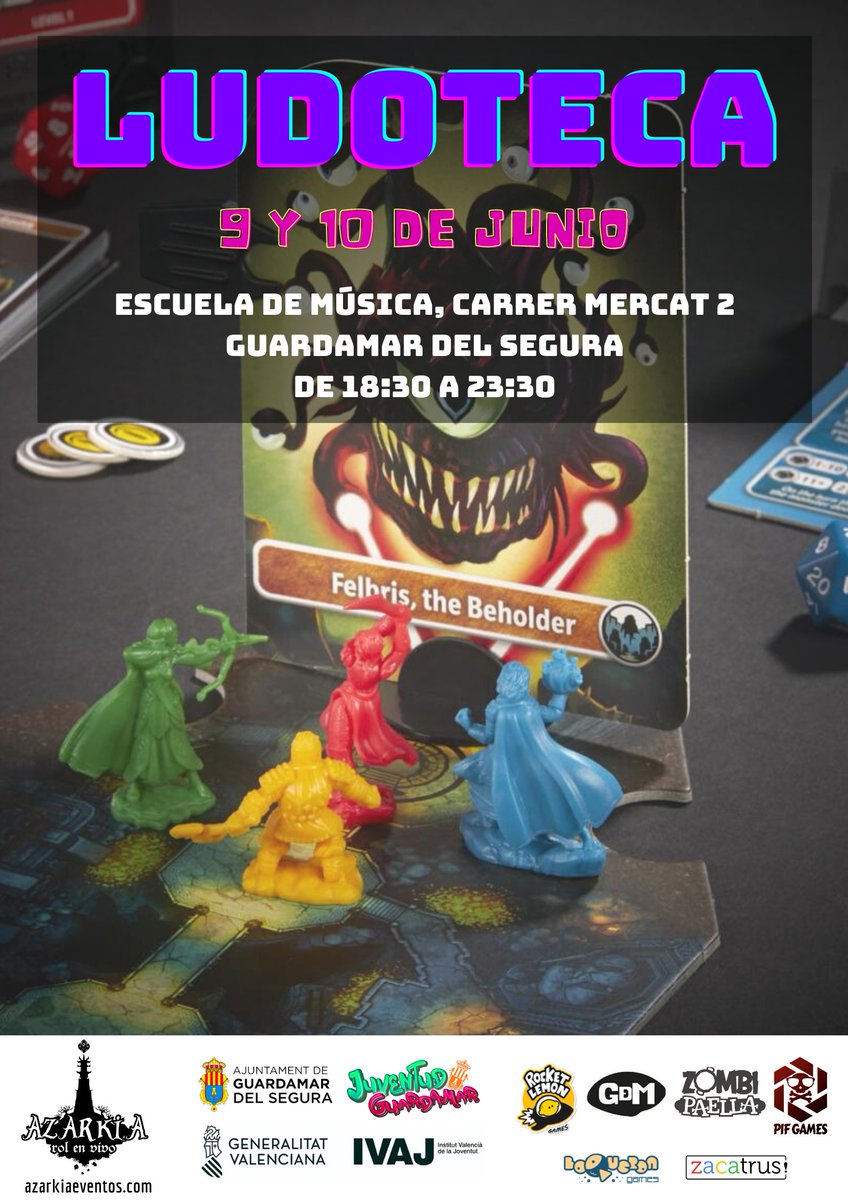 _Azarkia_'s tweet photo. Seguimos con nuestras ludotecas en Guardamar. Viernes y sábados de 18:30 a 23:30. 

Acercaos para jugar a un sinfín de juegos disponibles, disfrutar de las mesas de Ping Pong, futbolín, mesa de Hockey de aire, y también videojuegos arcade retro.😊

https://t.co/tZmqSeSLKi https://t.co/q96Go6Kds2