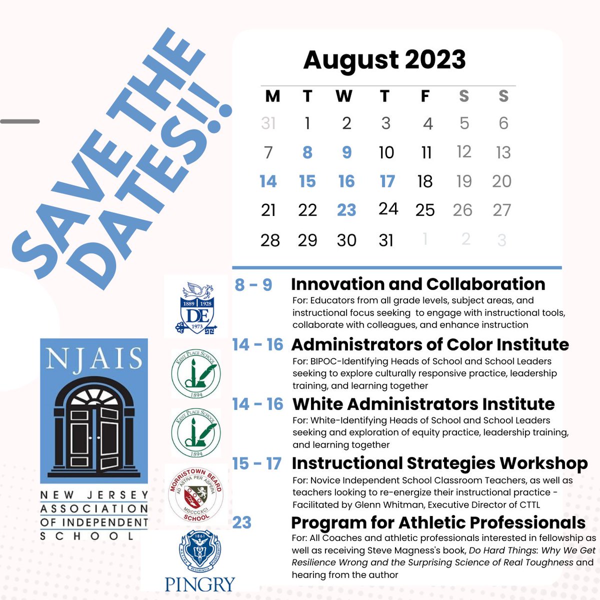 Summer program registrations are open! Learn more here: njais.org/professional-d…