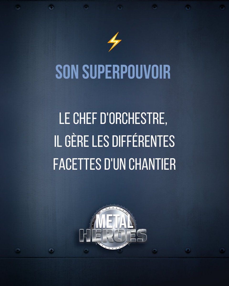 UnionMetalliers's tweet photo. [METAL HEROES🦾]
Salim a fait découvrir à Alexandre le métier de conducteur de travaux.
Retrouvez ses skills 💥

➡️ En savoir plus sur le métier de conducteur de travaux : https://t.co/y9MmnmG4VN

➡️ En savoir plus sur les filières d'enseignement : https://t.co/R8JDXsBJ8K https://t.co/RGZq1LMiU0