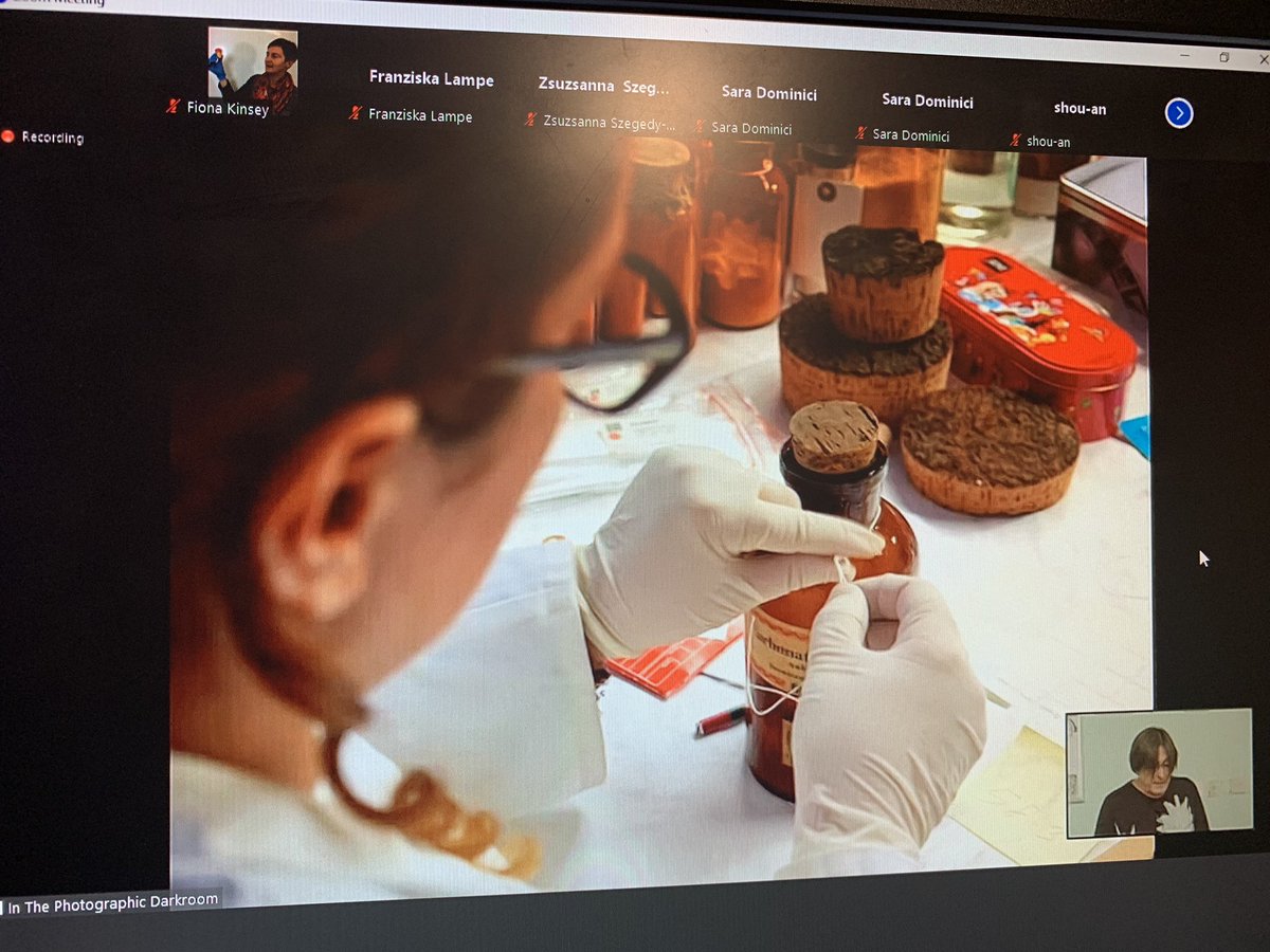 Fiona_Kinsey's tweet photo. Fantastic artistic intervention by @SusannaMuriel and loved how she &amp; @ricard_martinez made explicit the people doing the preservation work of Massanet’s darkroom. Reminds me of how we documented our specialists work on the Kodak project @museumsvictoria https://t.co/b5X2ImuP4W