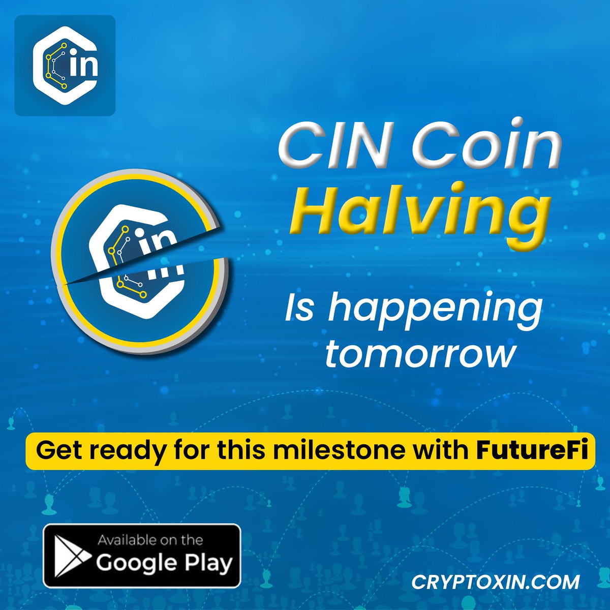in_cryptoxin's tweet photo. Halving coming soon!!
.
.
#CryptoxIN #halving #cincoin #futurefi #Decentralizedweb #socialmedia https://t.co/qfTpfQvnjm
