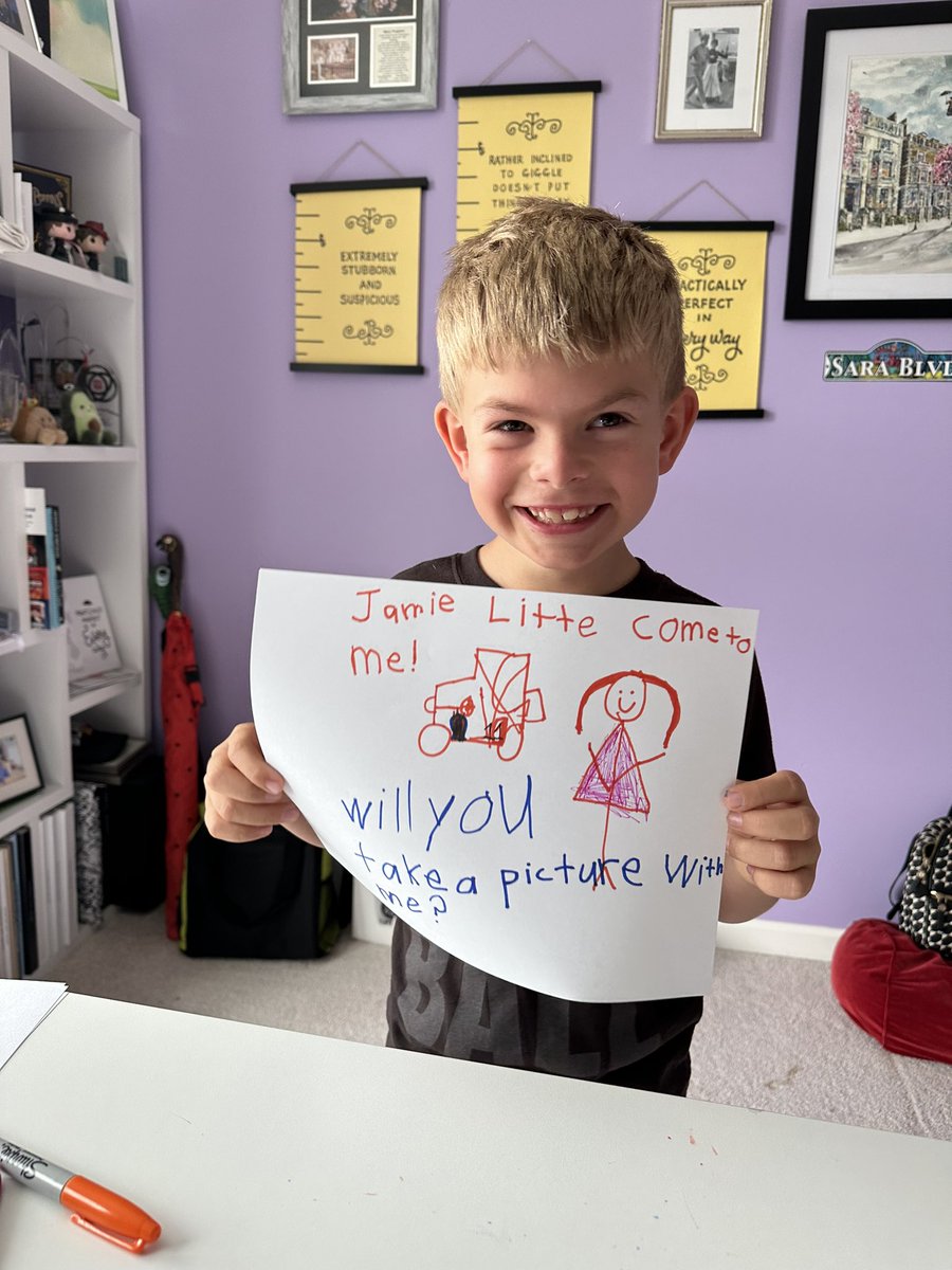 SweetDashofSass's tweet photo. @JamieLittleTV this little guy is hoping to see you in @RaceSonoma - he’ll be holding this sign!  And rooting for @dennyhamlin #futurepitcrew #nascar https://t.co/kY718Pn2yJ