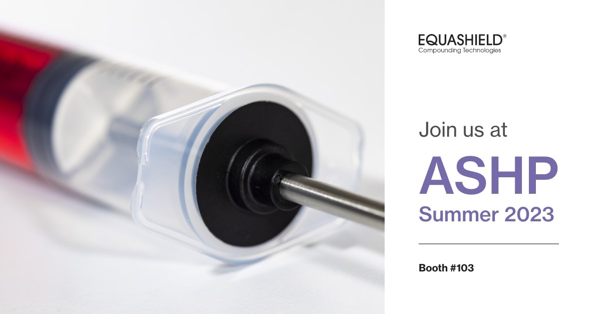Equashield's tweet image. We will be at ASHP Summer; stop by booth #103 next week for a live demo and learn how the Equashield system can safeguard your facility and protect your staff. Don't miss this opportunity to prioritize safety in your practice!

#ASHPSummer2023
