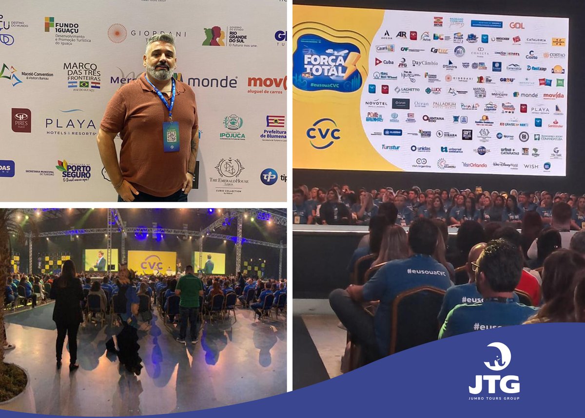 jumbotours_DMC's tweet photo. ¡Enhorabuena CVC CORP por este espectacular evento! Desde #JTG estamos muy agradecidos por hacernos partícipe de la misma
#CVCCorp #ConvençaoCVC #JumboToursGroup https://t.co/y5skN7sD9l