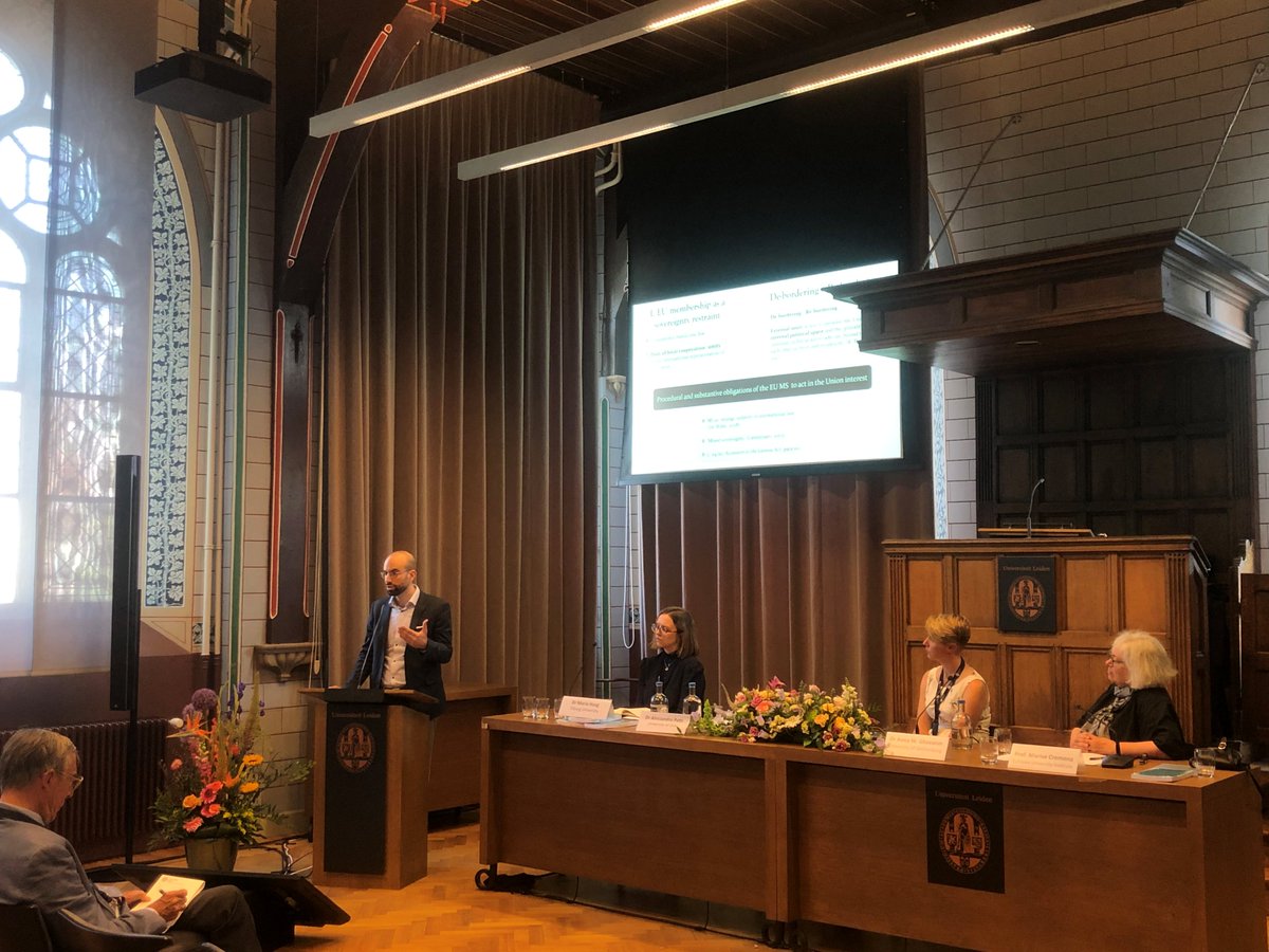 CMLRev's tweet photo. The 4th and final session of the conference on "Transformations" involved inspiring speeches by @mariafhaag, @AnnaWallerman &amp; Alessandro Petti and was followed by closing words of Miroslaw Wyrzykowski &amp; Alison McDonnell's concluding remarks on the CML Rev over the past 30 years. https://t.co/CqsOqyD7NX
