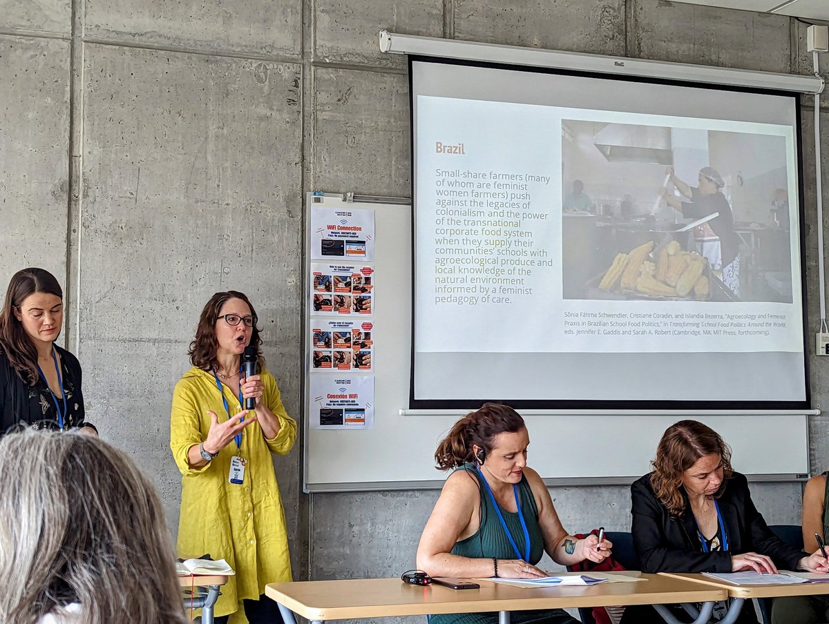 JennieRomich's tweet photo. Great #GlobalCareworkSummit talk on school lunches by @JenniferEGaddis and Sarah A. Roberts. Feeding children is an act of care, and that work is political. 

@CareworkN #CostaRica2023 #SchoolLunch https://t.co/ZTZ4LI5MVF
