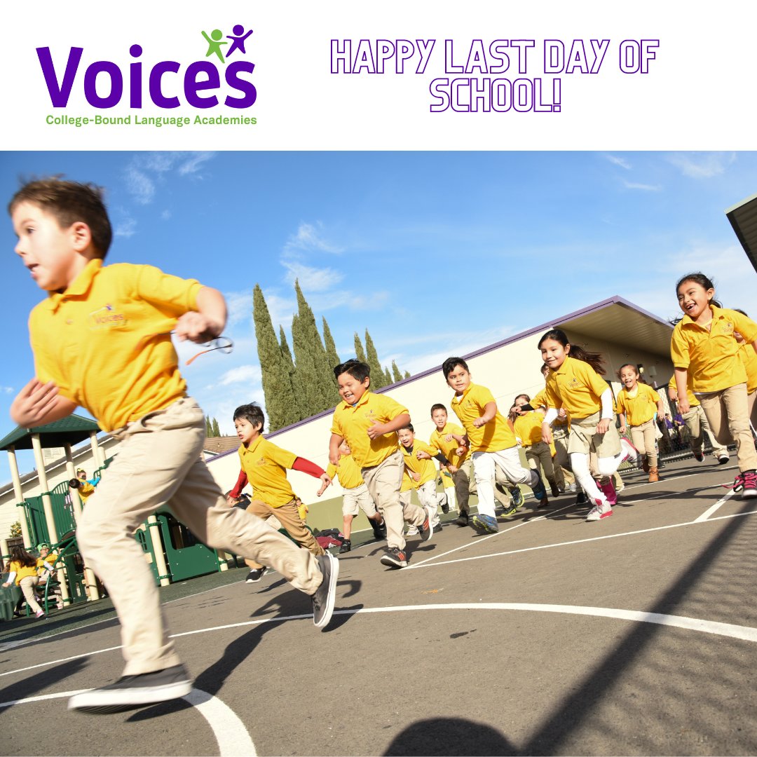 VoicesAcademies's tweet photo. Happy Last Day of School! Today we celebrate our accomplishments as a Voices family throughout the 22-23 school year. We hope you have a safe and joyful summer!

#LastDayofSchool https://t.co/TCdZDifEsA