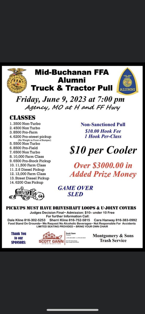 Come out &amp; support a great bunch of FFA kids &amp; their wonderful teacher!