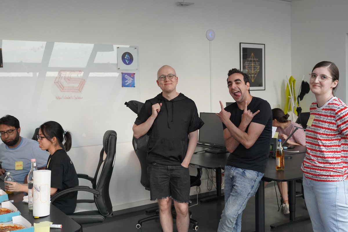 codebarBerlin's tweet image. Big shout out to Afafe & Safia from
@ChainSafeth for hosting our workshop in your amazing office! We had an incredible time learning & networking! Special thanks to @nazarhussain for the excellent intro to the blockchain and for sharing valuable insights! #TechCommunity#Gratitude