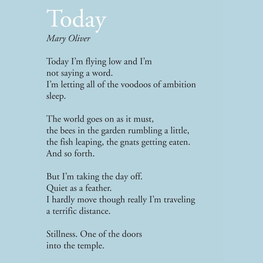 jeannakadlec's tweet photo. have a mary oliver https://t.co/o5R6niLmIw