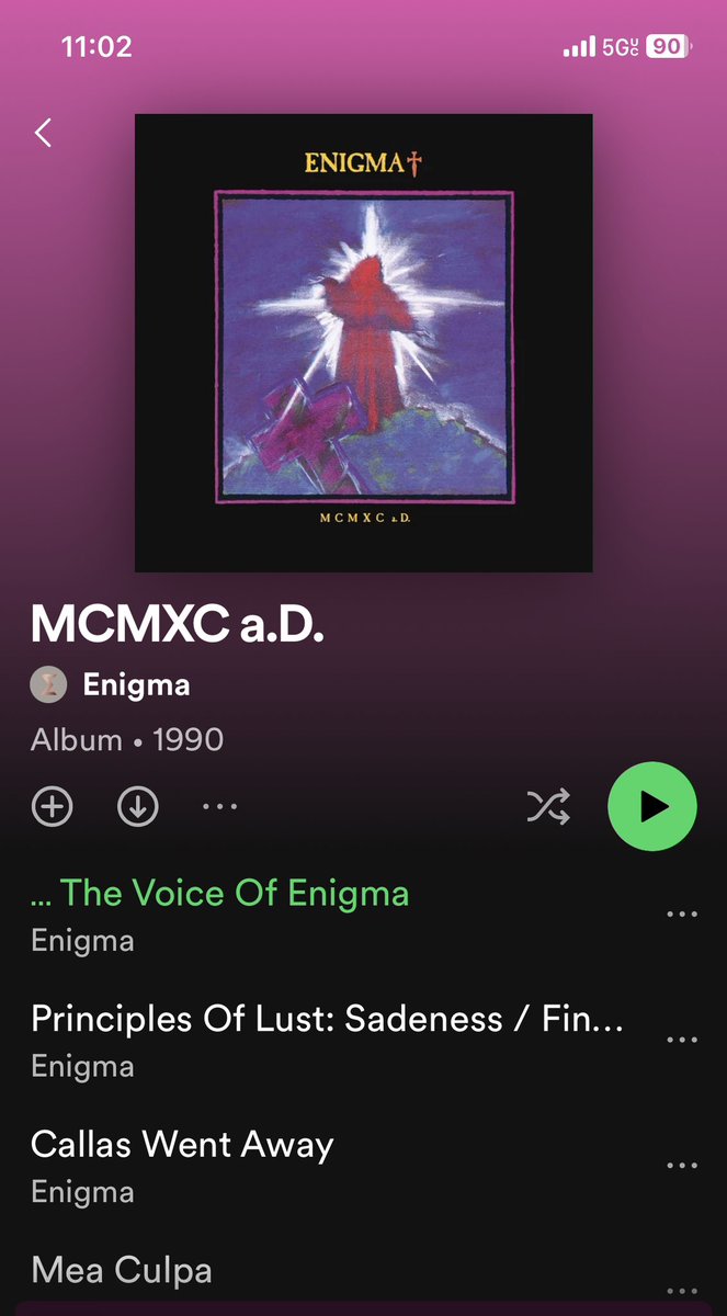 Wanna go on a trippy musical journey? This Enigma album from 1990 will take you there and back. #NowPlaying #mylifeinmusic