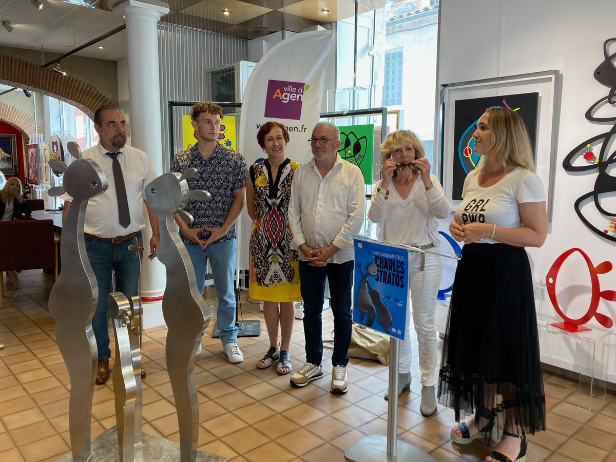 🎨✨Retour sur le vernissage de l'exposition 
« L'ART S'EXPOSE DANS LE CENTRE-VILLE - ŒUVRES MONUMENTALES de CHARLES STRATOS » à la Galerie Graal ! 

À voir jusqu'au 7 octobre ! 

🤩 Infos 👉 agen.fr/.../l-art-s-ex…... 

#VernissageExpo #CharlesStratos #Agen #agenmaville
