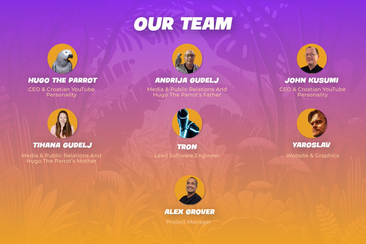 hugotheparrot's tweet photo. Meet the minds behind #HugoParrot! π¦
We're excited to bring you a project that combines our love for these incredible birds and the power of #crypto! https://t.co/OrCZYNNJx2