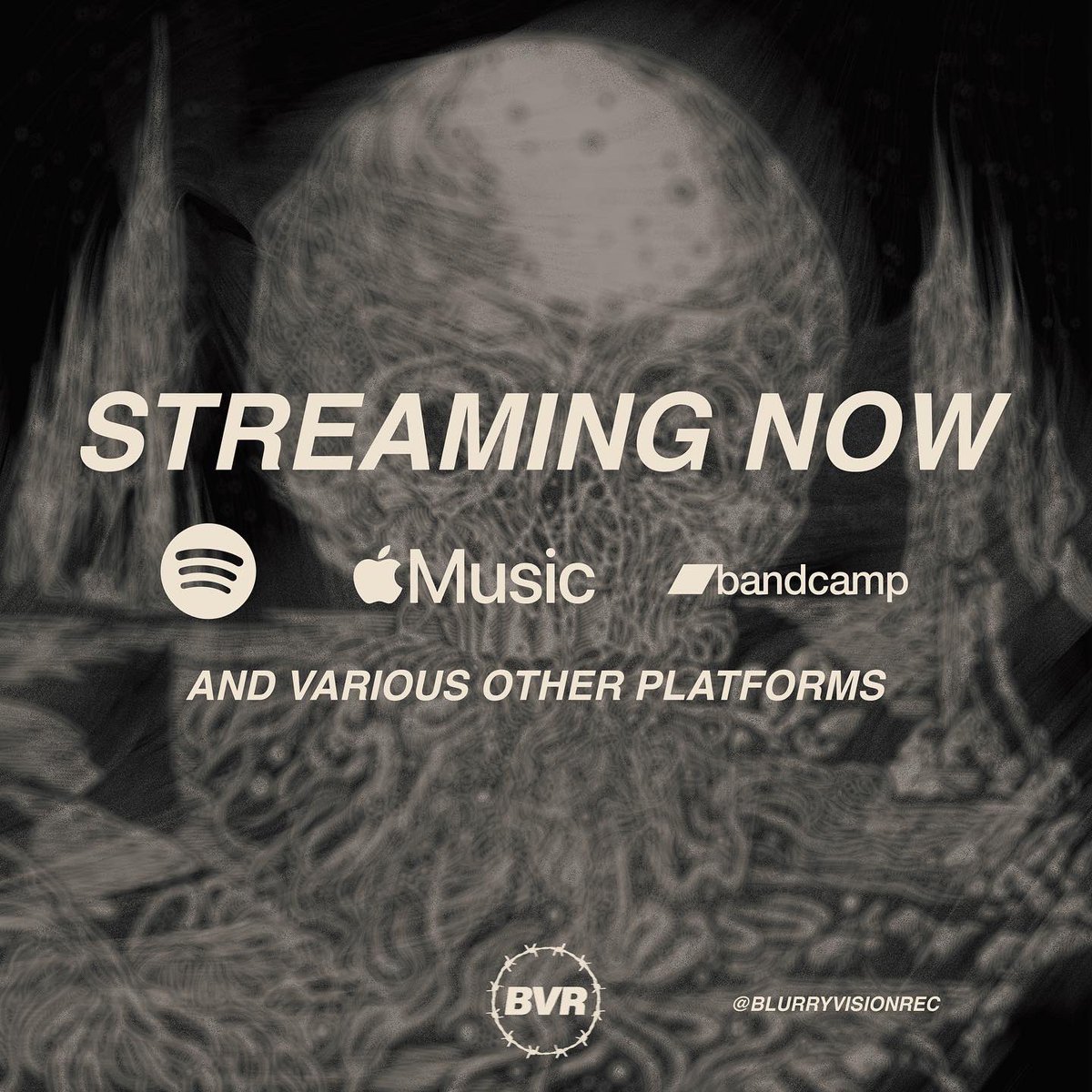 BlurryVisionRec's tweet image. LINK IN BIO, NEW SPLIT WITH @saintpeeler_  and #FeedYourBodyToTheVoid is up and out, pre-order the 7” and share these devious riffs!