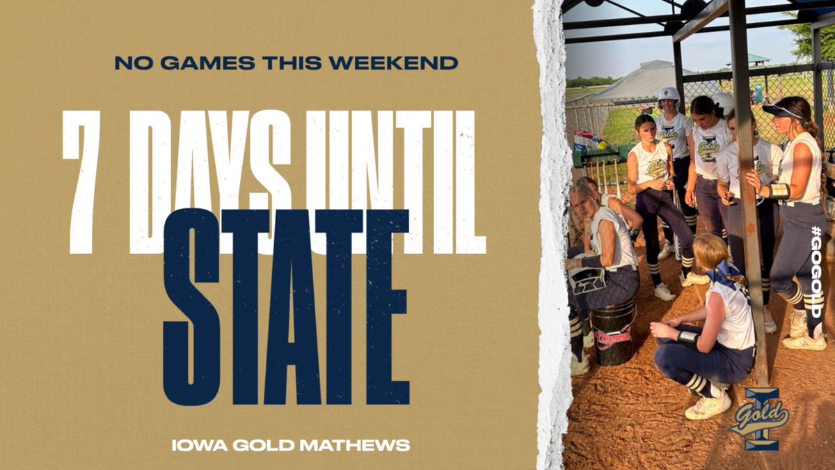 No games this weekend for Iowa Gold Mathews!  The ladies will be working hard to prep for the USSSSA 14A State Tournament next weekend!
#gogold
#haveaplan
#whateverittakes