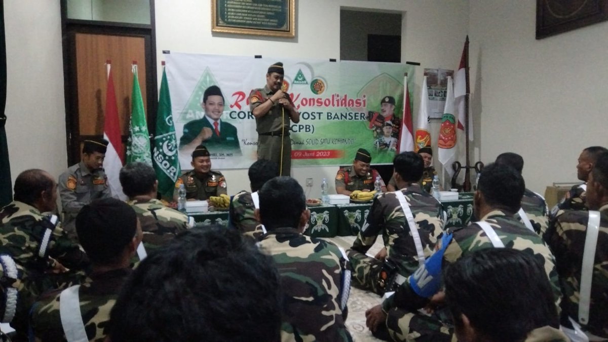 pcgpansordemak's tweet photo. Rapat Konsolidasi
Satsus CPB ( Crops Provost Banser ) Satkorcab Banser Demak. Aula Masjid Agung Demak, Jum'at, 9/6/23.
#ansorbanserdemak https://t.co/Vu2akjjpqW