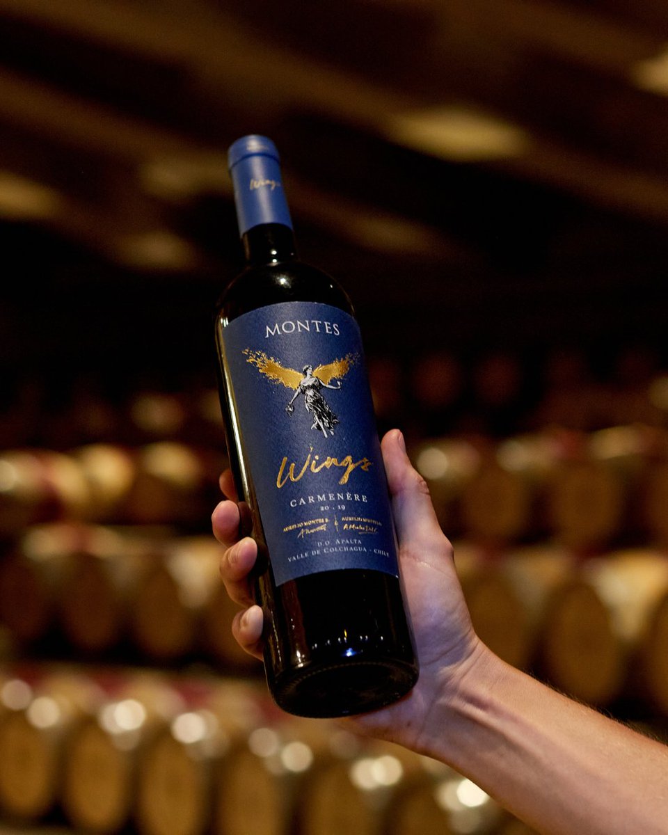 Montes Wings, a masterpiece straight from the Apalta Valley. This irresistible fusion of Carmenère and Cabernet Franc is here to tantalise your taste buds. Have you tried this special bottle yet?

#MontesWines #Twowingstofly