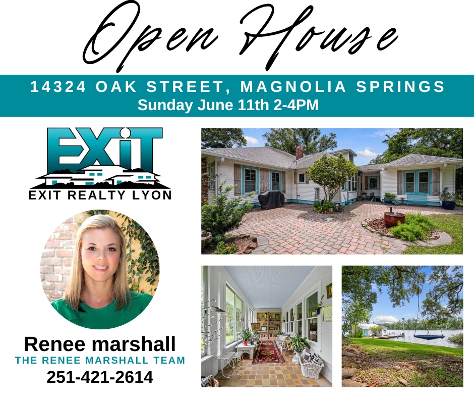 🎈OPEN HOUSE🎈
Join Renee marshall
🏡 14324 Oak Street, Magnolia Springs
⏳️This SUNDAY June 11th 2:00-4:00PM

#openhouse  #realestateopenhouse #homeforsale #southernhomeforsale #southernhome #coastalpropertyforsale #forsale #sellingsunset #gulfshores #alhomes