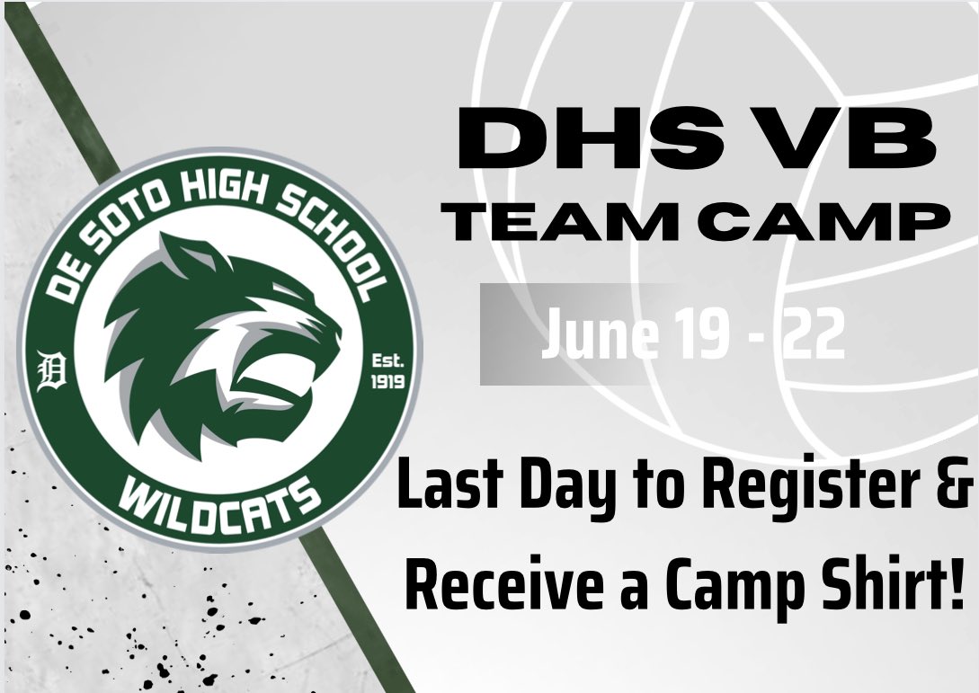 🚨LAST DAY TO REGISTER!🚨 

Today is the last day to register for Team Camp (9th-12th Grade) and receive a camp t-shirt!! Hope to see you there!🏐✨

docs.google.com/forms/d/1DPUPS…