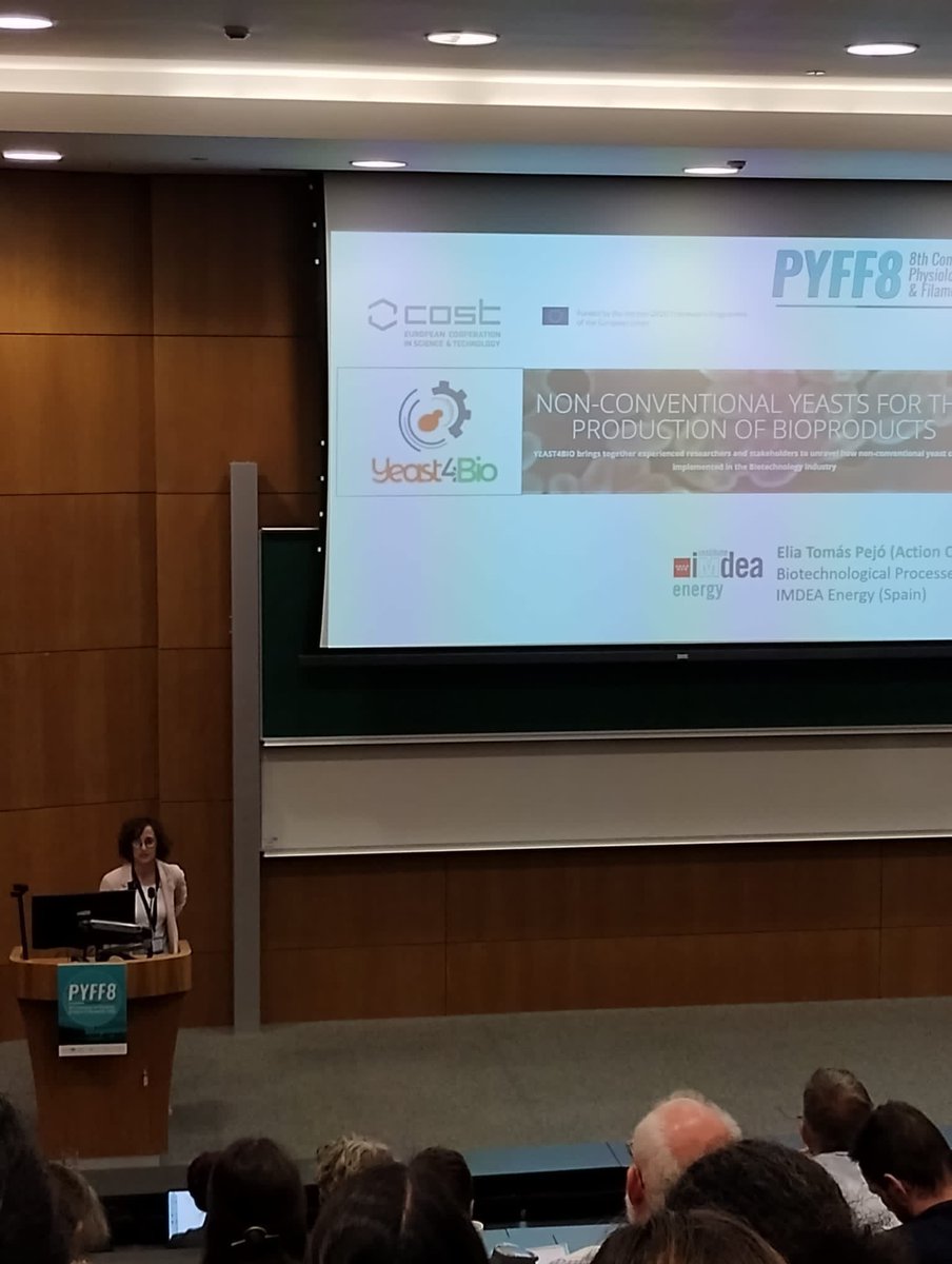 Elia Tomás presented <a href="/yeast4bio/">Yeast4Bio COST Action 18229</a> in #PYFF8. Great conference organised by @jmorrisseycork in UCC Cork!