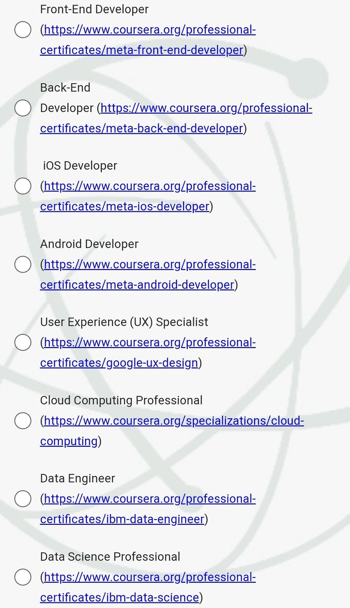 teneikaask_you's tweet image. This is a great opportunity for Nigerians interested in Tech. You can get two certificates and discounts on certifications.

Sponsored by NITDA 🎉

You can get access to Cyber, Data, Software Engineering, Cloud, Gaming, UX, DevOps, AI/ML, Marketing &amp;amp; more!
forms.office.com/Pages/Response…