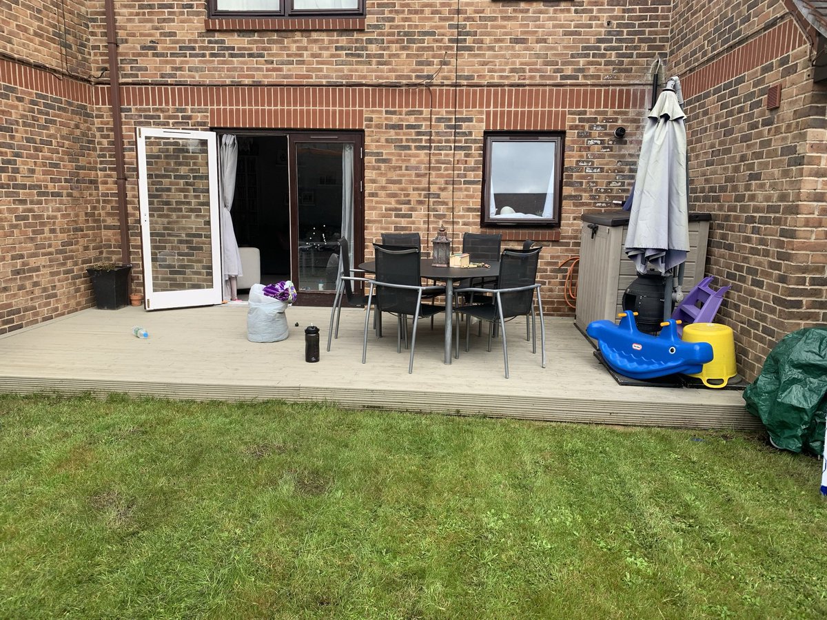 AliceLuya's tweet photo. For context this is how our garden did look… @LQHomesMatter and you’ve ruined it. This WAS a 5 year olds garden and now on the hottest weekend so far she can’t even go out in it… I seem to be getting no empathy or progress from your employee Magdalena Motas. https://t.co/ptbcpdNFLJ