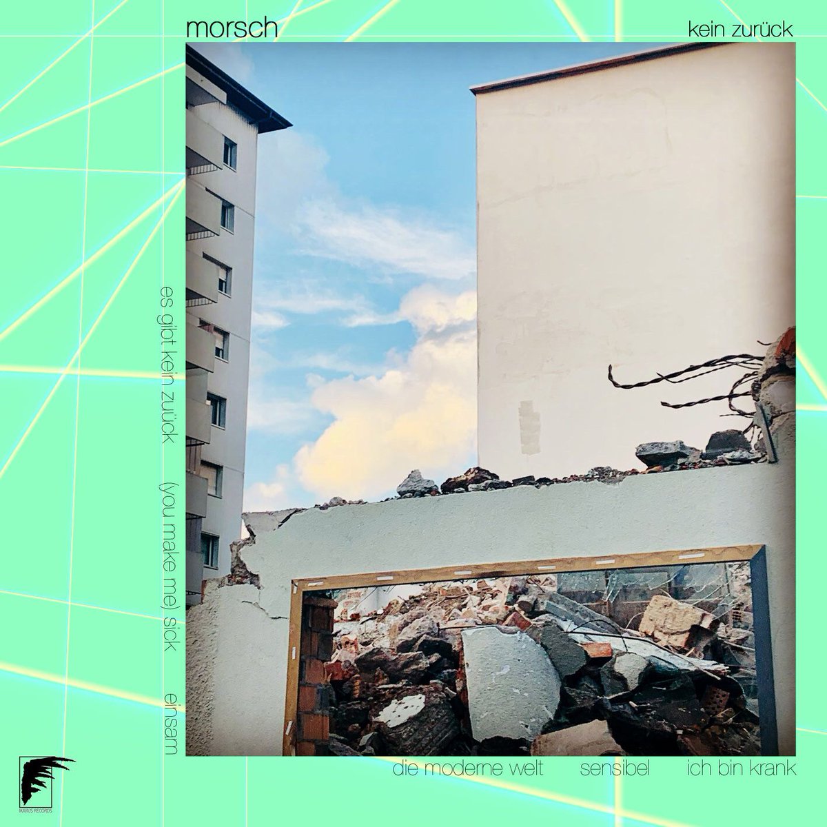 IkarusRecords's tweet photo. Heute draussen!💥
Morsch - Kein Zurück
https://t.co/JcX6pBK40x

Das Debut gibts auf allen Streamingdiensten.

Im Herbst dann auch live!

Cover: Bea Will 
Recording, mix, joint production: Samuel Hartmann
Mastering: Markus Heinzel (Liquidstudio, Freiburg)
Bandfoto: Filippo Binotto https://t.co/u7eTRJVQWl