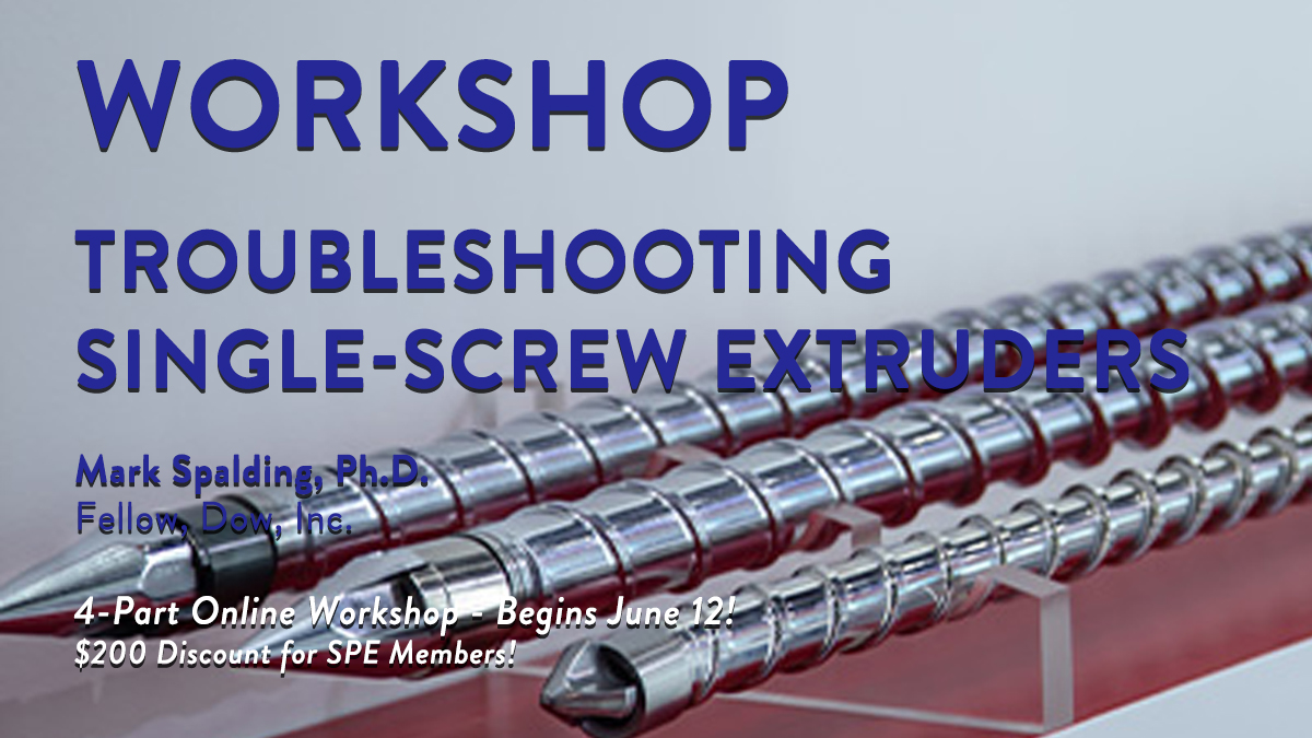 4SPE_Plastics's tweet photo. This workshop will describe the most common root causes for high discharge temperatures, rate limitations, flow surging, resin degradation, color mixing problems, and melting limitations to name just a few. Learn more at https://t.co/5bPHJKbh2I
#Plastics #Extrusion #SingleScrew https://t.co/n5CYaoMYA9