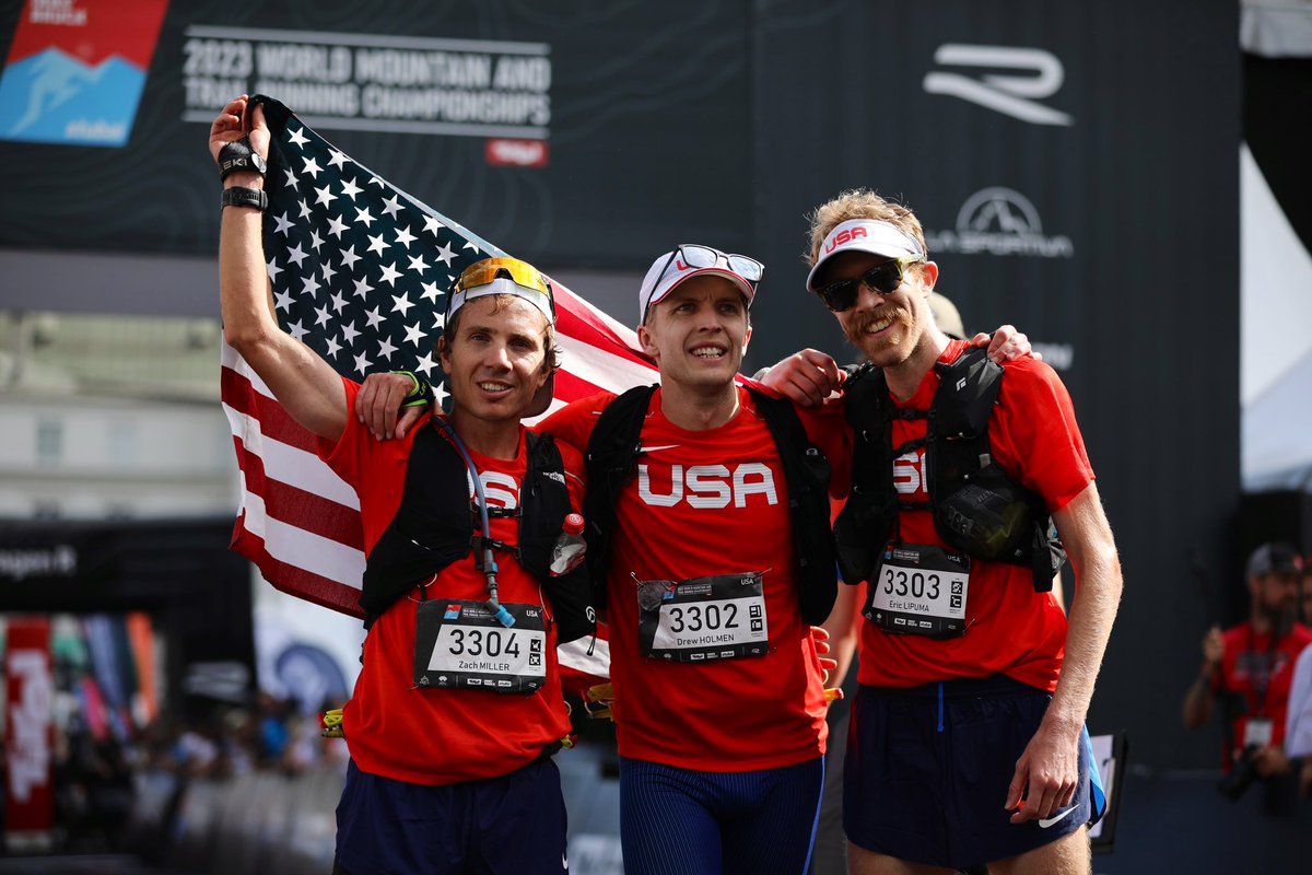 Finishing in a dramatic 72-second span in 5th through 7th, the U.S. men’s team takes second at the 2023 Trail World Championships 87k. #TWC80 #WMTRC