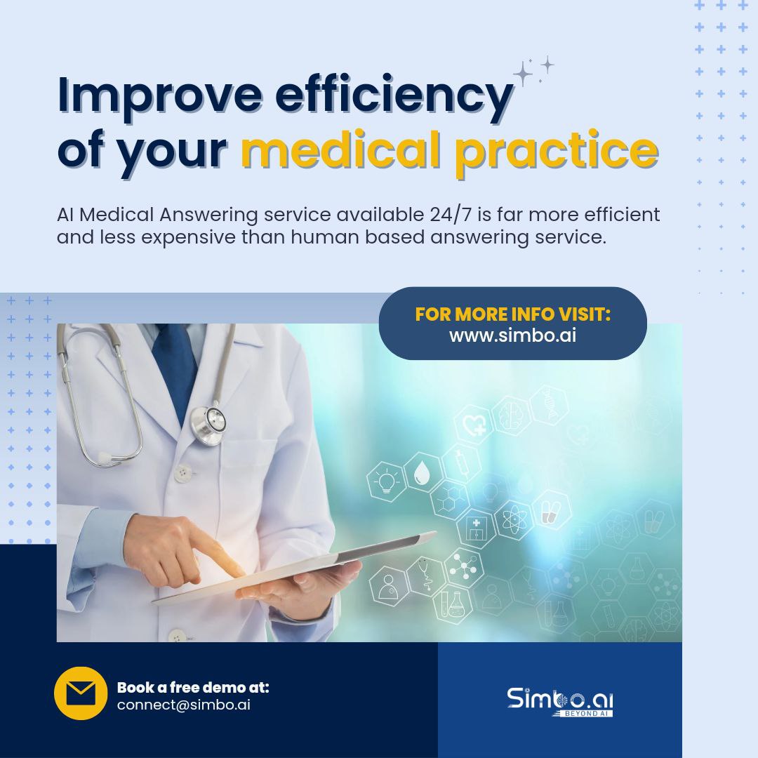 Simbo.AI is on a mission to help reduce physician burnout, improve efficiency, increase practice revenues and so much more.

Visit: simbo.ai for details
Or book a FREE demo at connect@simbo.ai

#healthcare #medical #physicianburnout
