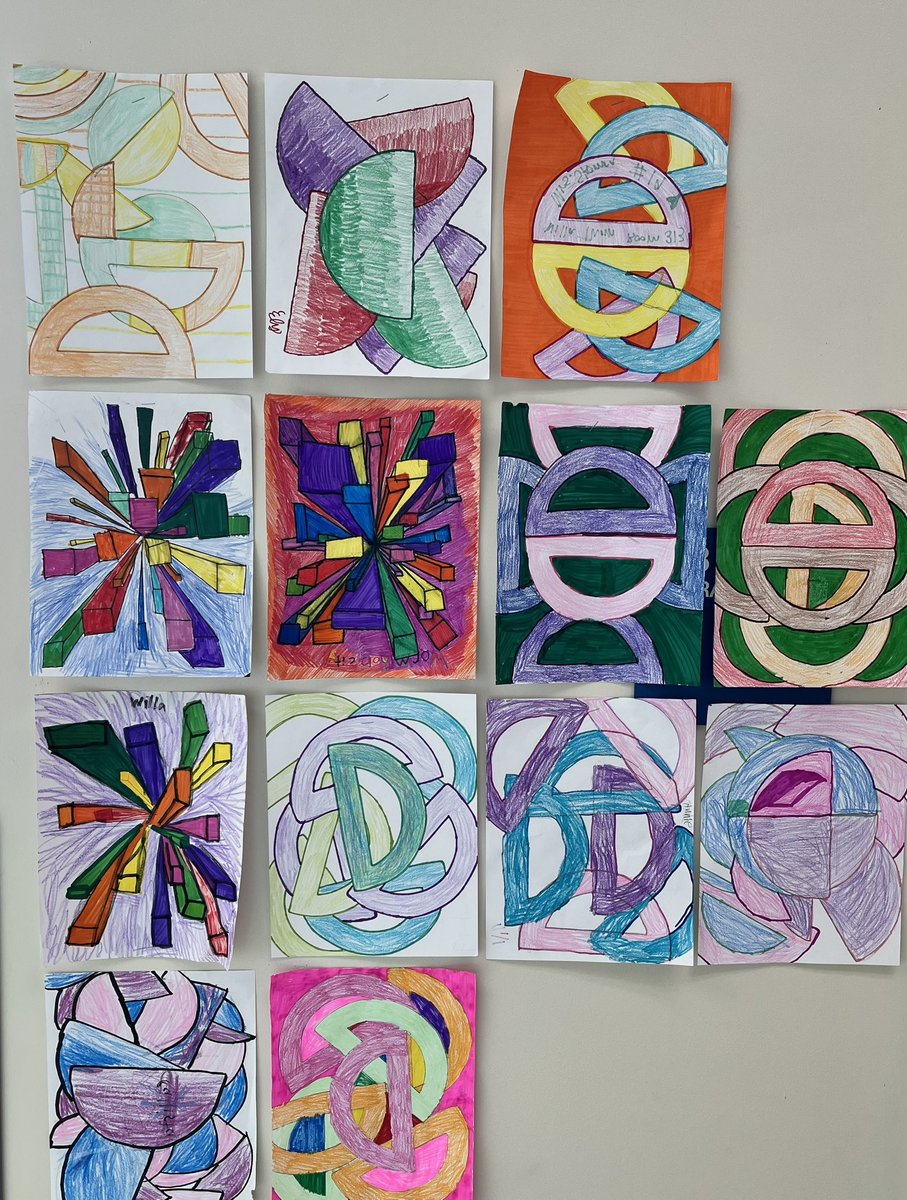 We are Math - Amazing! We used protractors, rulers, gears and compasses to create art designs using math tools and strategies.