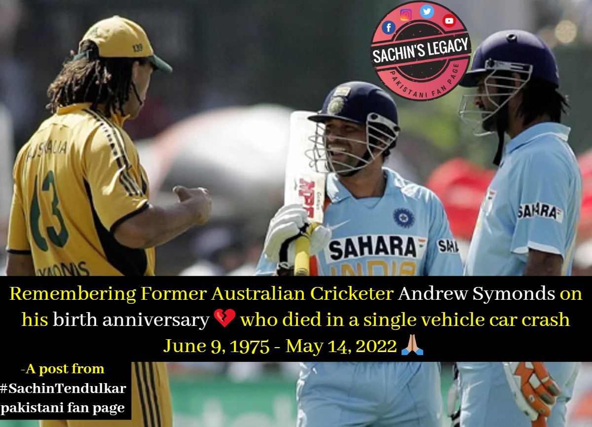 Remembering Big man #AndrewSymonds on his birth anniversary. #Roy passed away last year in a car crash #Australia 

-A post from @sachin_rt Pakistani fan page