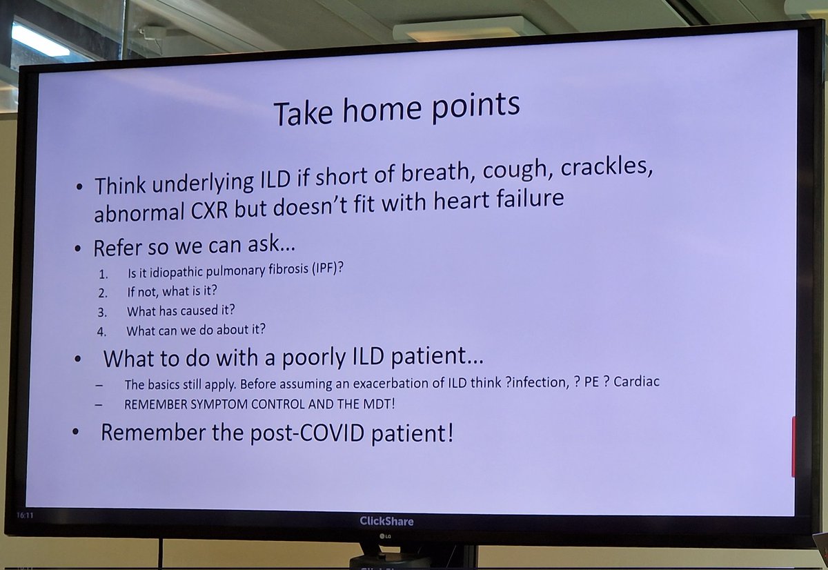 RespiratoryACPs's tweet photo. A fabulous idiots guide to ILD from Dr Will Chang, UHDB.

⭐️ Correct diagnosis is important to guide prognosis &amp; treatment.

⭐️ Remember interventions to improve quality of life.

⭐️ Don't forget to direct your patients to appropriate patient information/ resources. 

#RACPN23 https://t.co/4buFyAiR32