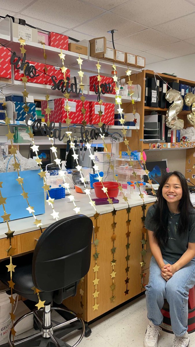 Very rarely does a research tech make such a huge impact in less than a year. We are so proud of our future Dr. Liu. Good luck in medical school, Jenny! We will miss you! 😭