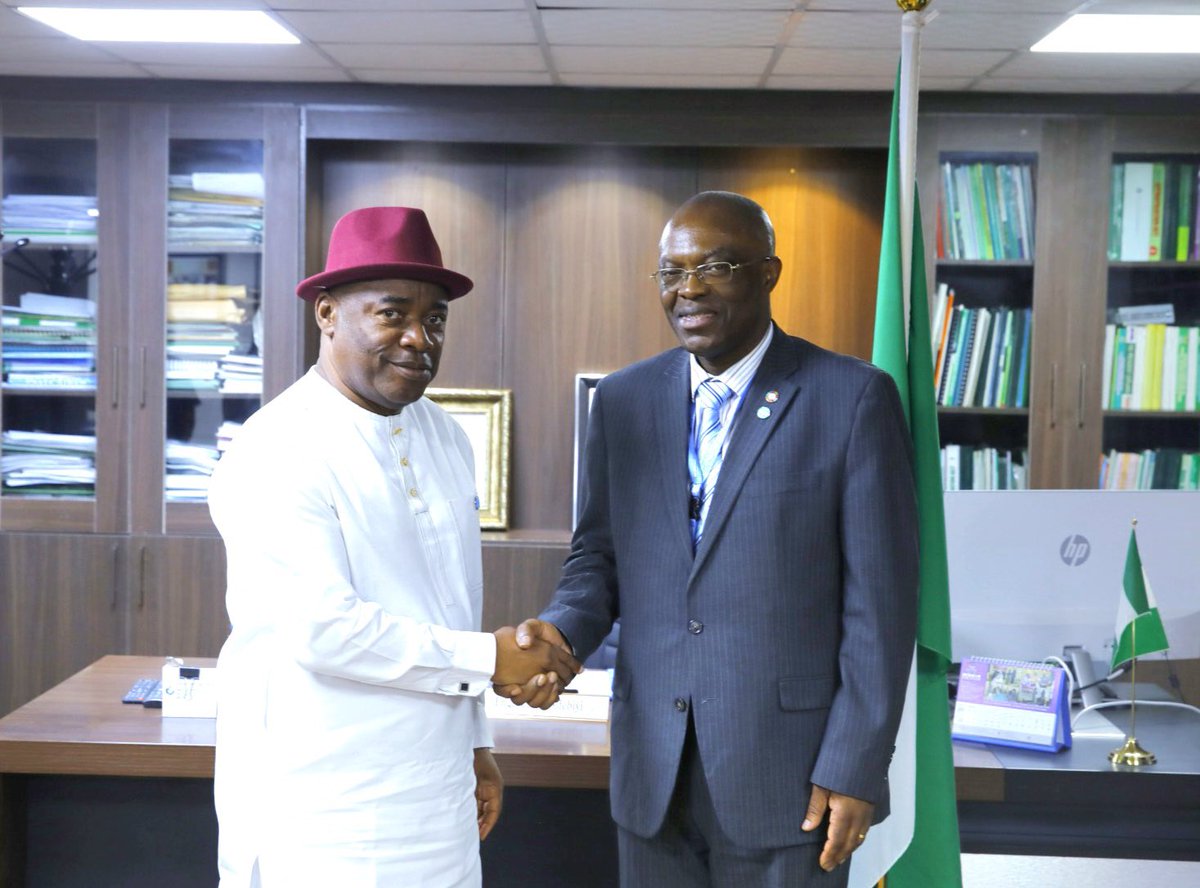 WMulombo's tweet photo. It was an insightful meeting w/ Engr Olufunso Adebiyi the newly appointed Permanent Secretary @Fmohnigeria, as we discussed @NigeriaGov &amp; @WHO's priorities in Nigeria. @WHONigeria remains committed to supporting 🇳🇬 in accelerating health.
#HealthForAll 
#UHC https://t.co/tHrJRcrLyU