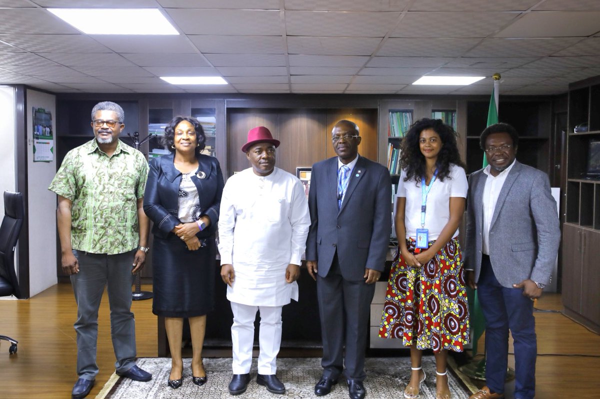 WMulombo's tweet photo. It was an insightful meeting w/ Engr Olufunso Adebiyi the newly appointed Permanent Secretary @Fmohnigeria, as we discussed @NigeriaGov &amp; @WHO's priorities in Nigeria. @WHONigeria remains committed to supporting 🇳🇬 in accelerating health.
#HealthForAll 
#UHC https://t.co/tHrJRcrLyU
