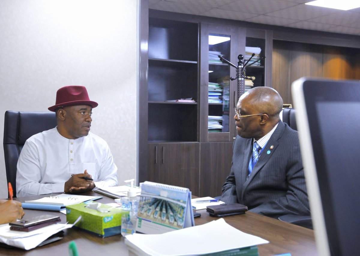 WMulombo's tweet photo. It was an insightful meeting w/ Engr Olufunso Adebiyi the newly appointed Permanent Secretary @Fmohnigeria, as we discussed @NigeriaGov &amp; @WHO's priorities in Nigeria. @WHONigeria remains committed to supporting 🇳🇬 in accelerating health.
#HealthForAll 
#UHC https://t.co/tHrJRcrLyU