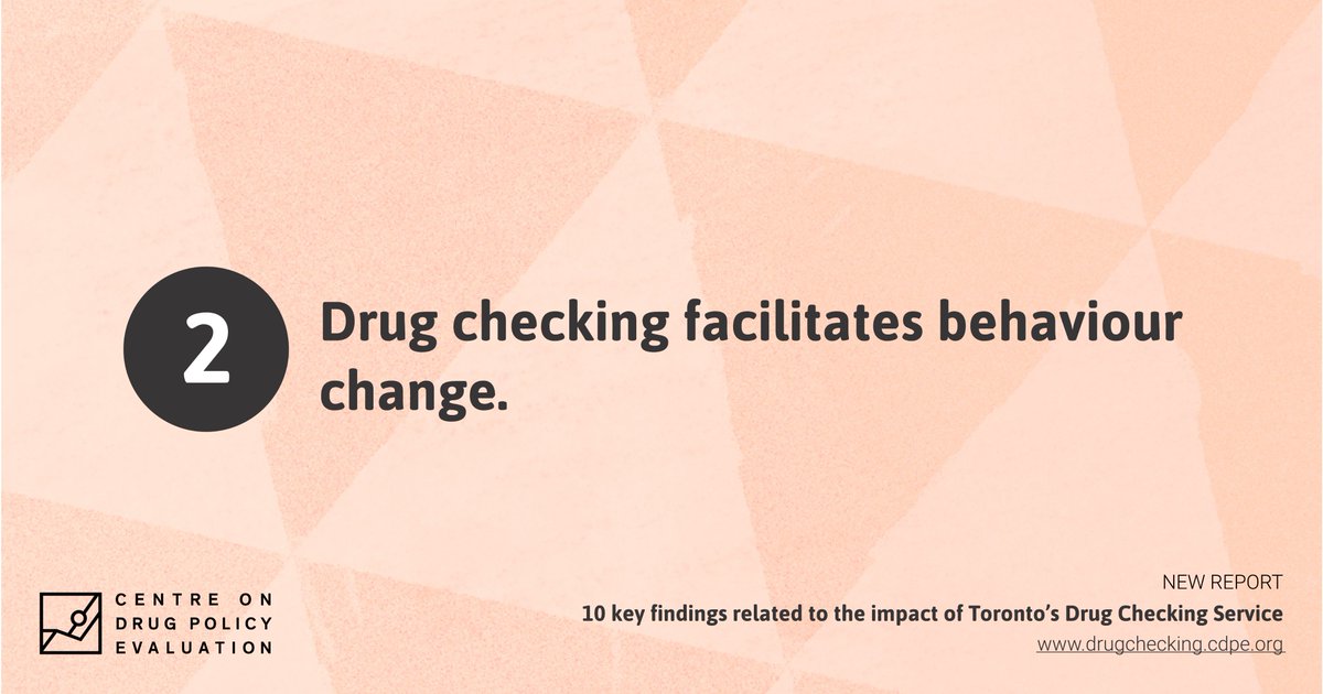 drugpolicyctr's tweet photo. 1/3 service users surveyed by TO’s #DrugChecking Service reported intending to do something diff. based on info they received - giving feedback to their seller, using at a #supervisedconsumptionsite, using w/ a friend rather than alone, etc. Learn more: https://t.co/TrdlZj75hJ https://t.co/QF4wigrZOz