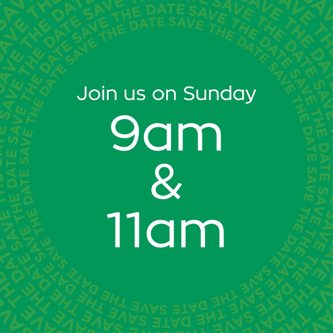 📣This Sunday our meeting times are changing📣