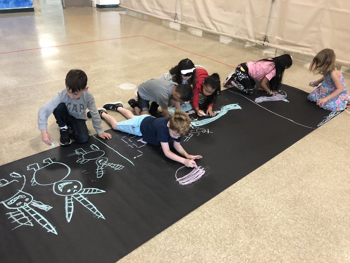 💛💙Last Day of Social Skills calls for working together and being kind while respecting others creativity to a create beautiful piece of chalk art!💙💛<a href="/stplc_principal/">dawn reo</a>