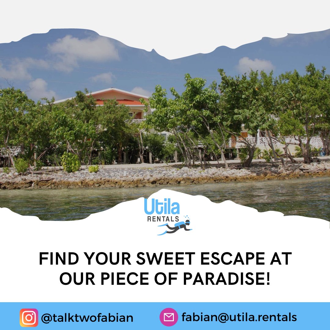 Find your sweet escape at our piece of paradise! 

Book your stay today!
Visit: utila.rentals
Call: (408) 470-9956

#sweetescape #pieceofparadise #rentalsnearme #beachfrontrentals #UtilaRentals #rentalapartment #homeforrent