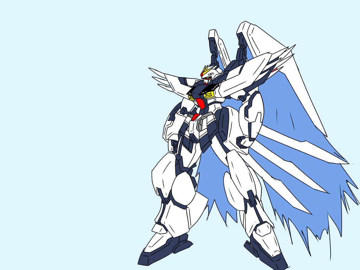「昔描いたオリジナルガンダムも胸に赤く光る板つければGUND-ARMよ」|Zelgamethのイラスト