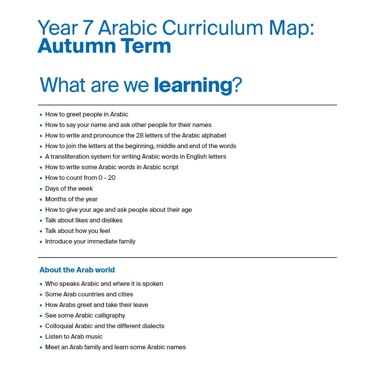 QFIntl's tweet image. New resource release! 🙌
QFI and @Schools_British developed the Arabic Study Plan: Year 7 for UK schools!
👉Take a sneak peek at the Scheme of Work and Lesson Plan below, and download it for #FREE from the QFI website: bit.ly/3Cjtvp1
#Resources #LessonPlan #SchemeofWork