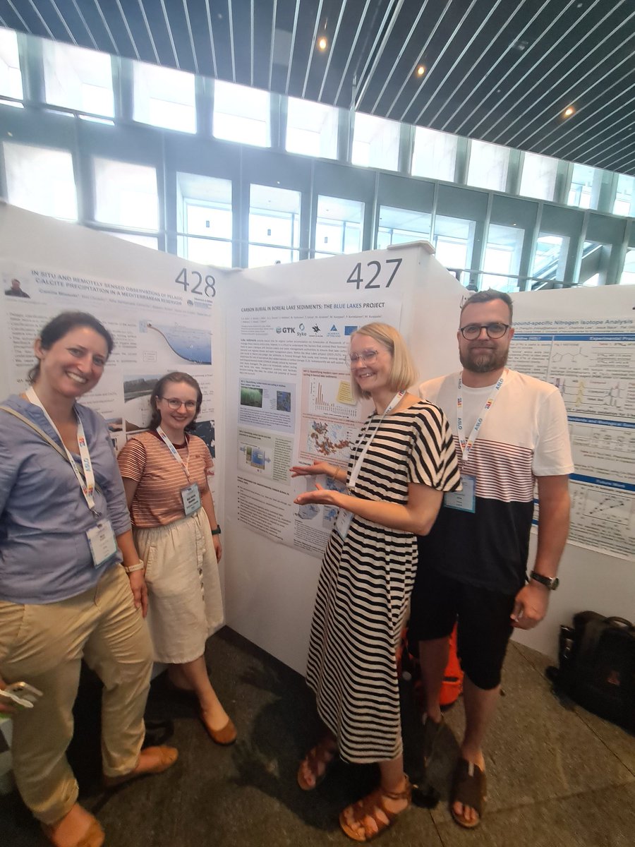 Great new insights on #carbonburial in lakes today  <a href="/ASLO_Palma2023/">ASLO_Palma2023</a>. #Bluelakes team has a lot of food for thought now💡
<a href="/GTK_FI/">GTK</a> <a href="/SYKEint/">Finnish Environment Institute (Syke)</a> <a href="/GeoHelsinkiUni/">Geosciences and Geography, University of Helsinki</a> <a href="/SuomenAkatemia/">Suomen Akatemia | Research Council of Finland</a> <a href="/EeroAsmala/">Eero Asmala</a> <a href="/AnaDauner/">AnaDauner</a> <a href="/AJ_Heathcote/">Adam Heathcote</a> <a href="/pondscience/">Meredith Holgerson</a>