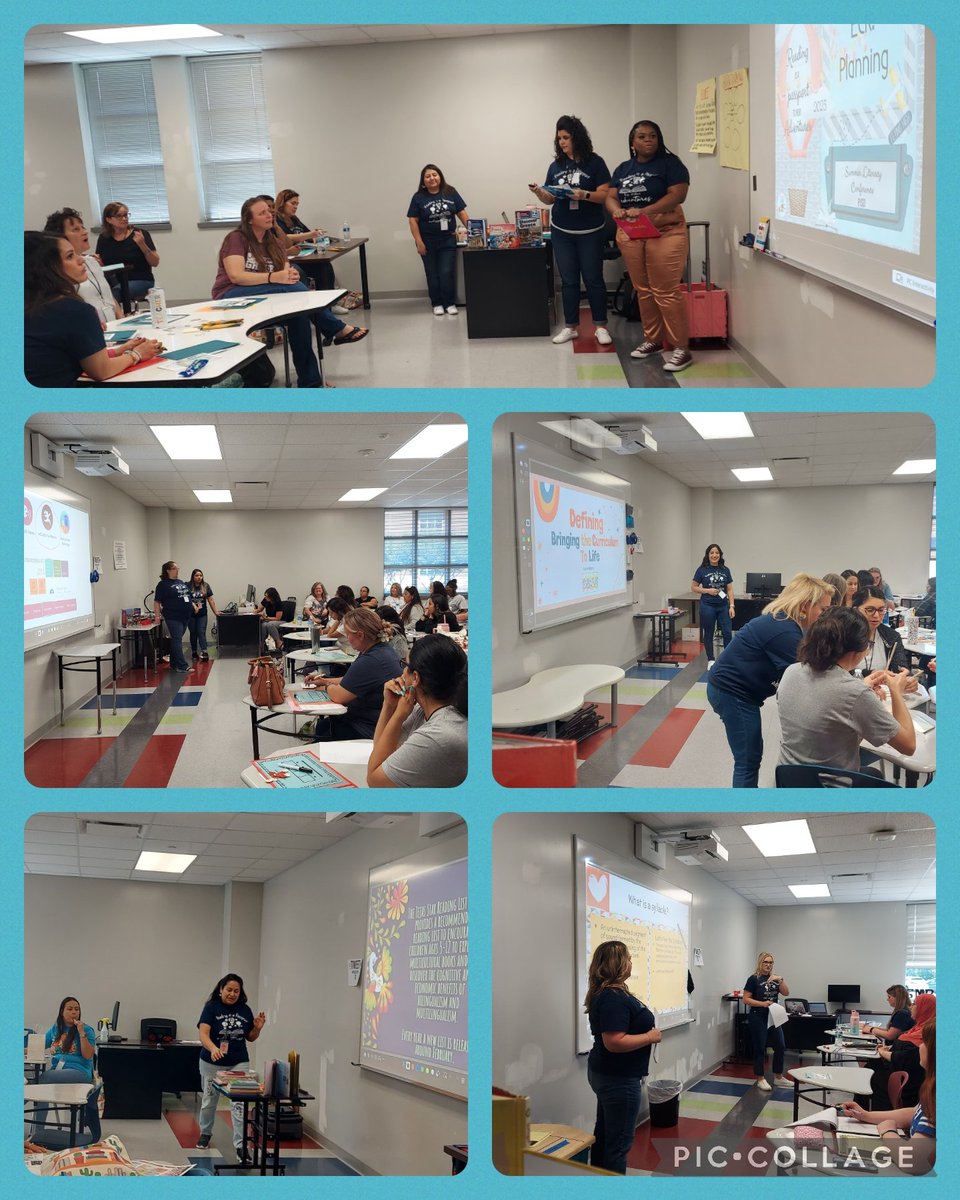 pisdesela's tweet photo. Session two in full swing! This session participants are learning about Getting Parents Involved,  mClass, ECR, Phonics, New Books, and Skills Based Small Group! #PISDSLC2023 https://t.co/9XcNUTTUos