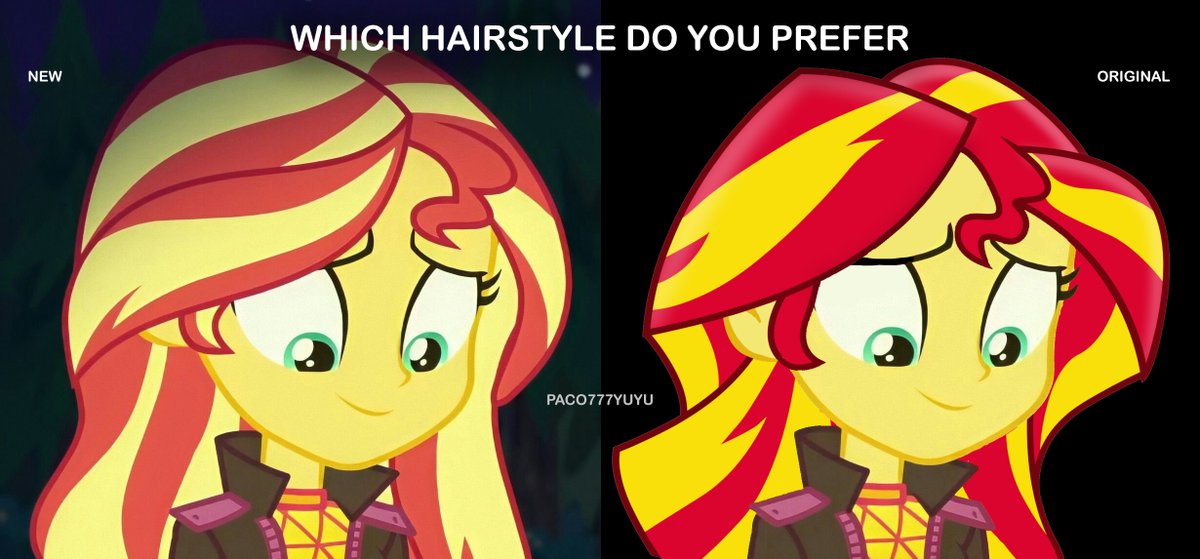 WHICH HAIRSTYLE DO YOU PREFER?

#MyLittlePony #MLPFiM #mlpg5 #SunsetShimmer #EquestriaGirls