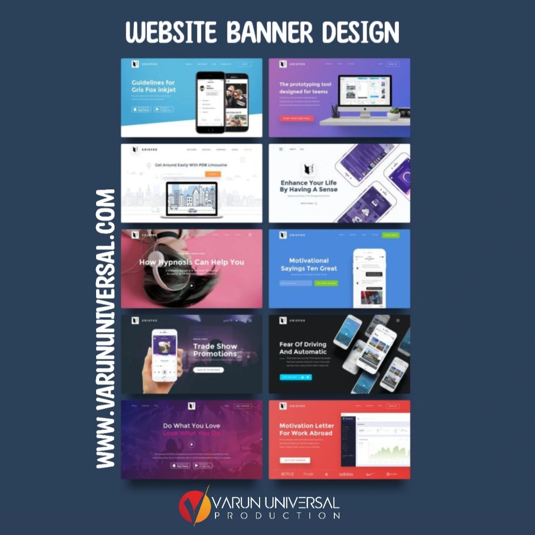 VarunUniversal's tweet image. Get noticed in the digital world with our visually appealing designs. Contact us today to elevate your online marketing game.&quot;

#brand #WebBannerDesign #digital #BannerDesignServices #designers #CreativeDesigns #CustomBanners #ProfessionalDesigners #OnlineMarketing #BrandIdentity