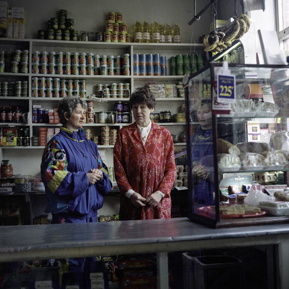 Noreen Stacey &amp; Maureen Farrelly in Tom Downing's shop, Benburb Street, Dublin 1992 
From #DublinBeforeTheTiger  
Best series about Dublin before the boom! 
For more, please FOLLOW &amp; RETWEET. 
For ltd. edition PRINTS see email in header.
<a href="/photosofdublin/">Photos of Dublin</a>
<a href="/OldDublinTown/">Old DublinTown. com</a>